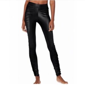 ALO Yoga Shiny Black Ruched Leggings